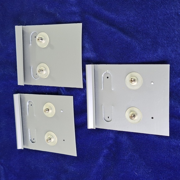 3 Pair 1Vintage 90's Metallic Painted .925 Post Earrings - Picture 3 of 12